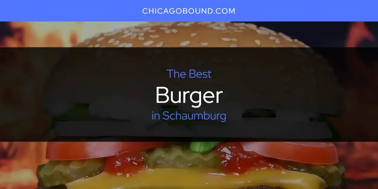 The Absolute Best Burger in Schaumburg  [Updated 2023]
