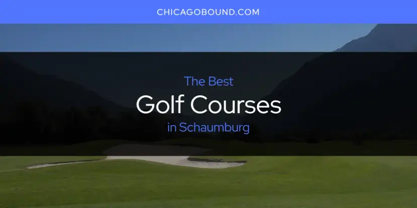 The Absolute Best Golf Courses in Schaumburg  [Updated 2024]