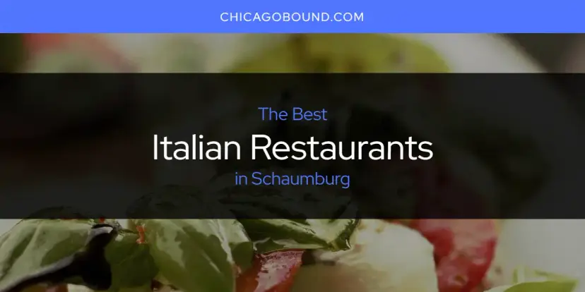 The Absolute Best Italian Restaurants in Schaumburg  [Updated 2024]
